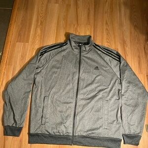 Adidas Men's Gray Full-Zip Jacket